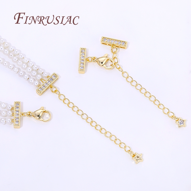 18K Gold Plated 3-row Pearl Ne - огляд і ціна Pearl Trim Chain