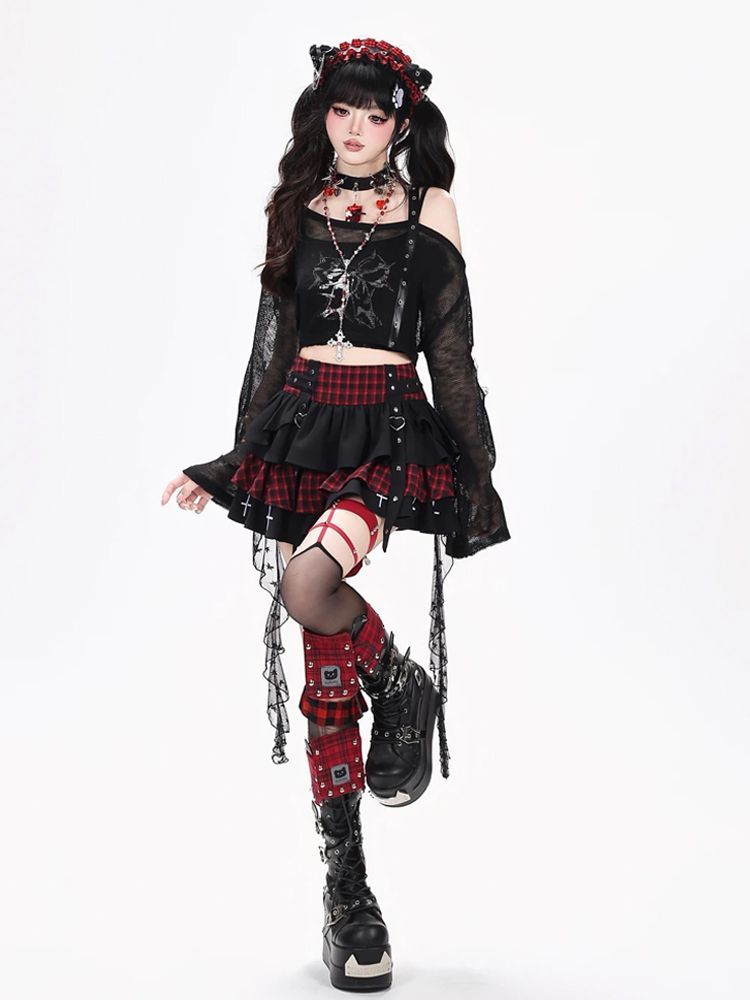 Y2K Punk Gothic Kawaii 3PCS Se - огляд і ціна Elastic Lace Trim