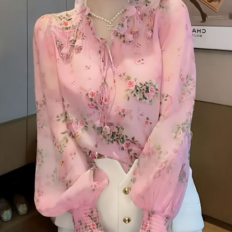 Korean Broken Flowers Printed  - огляд і ціна Tassel Fringe Trim