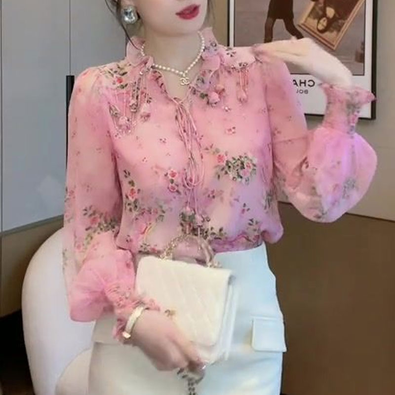 Korean Broken Flowers Printed  - огляд і ціна Tassel Fringe Trim