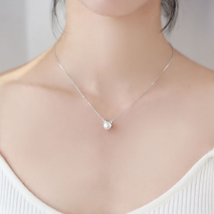 Fashion 925 Sterling Silver Je - огляд і ціна Pearl Trim Chain