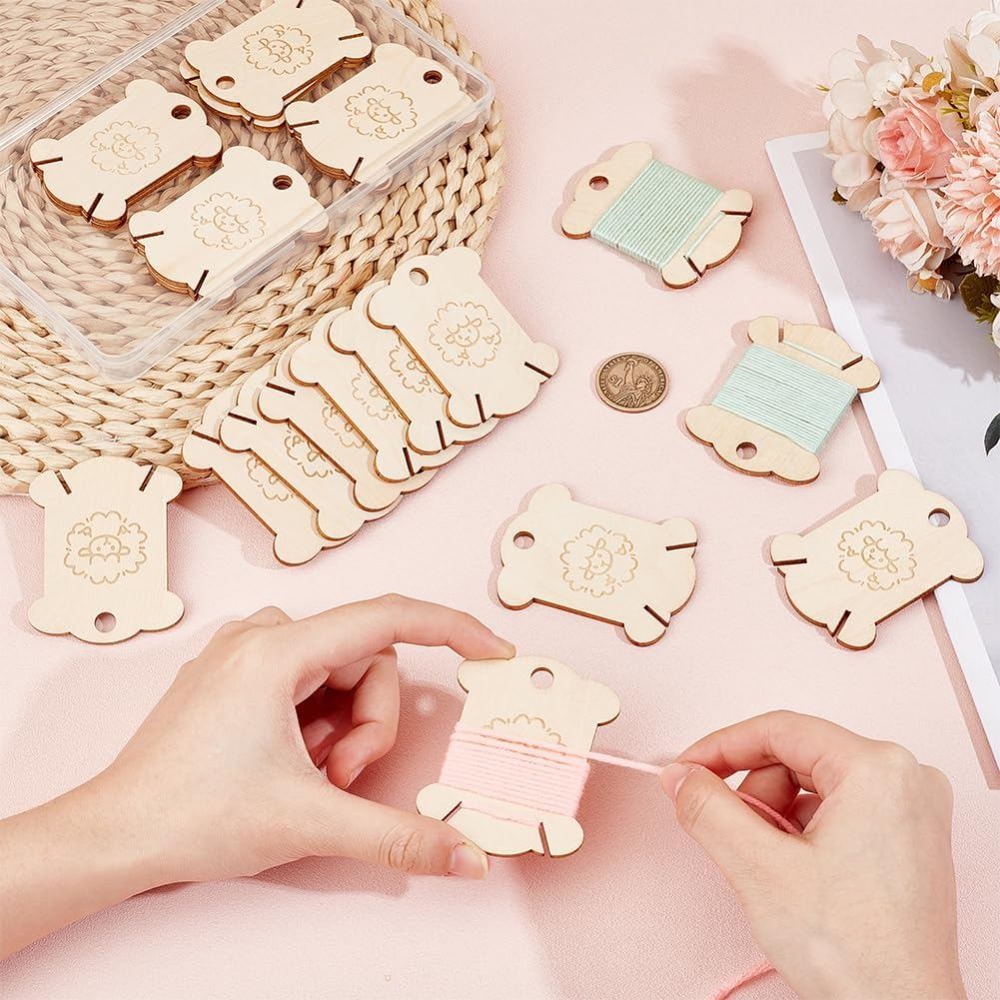 20Pcs Wooden Thread Winding Bo - огляд і ціна Embroidery Craft
