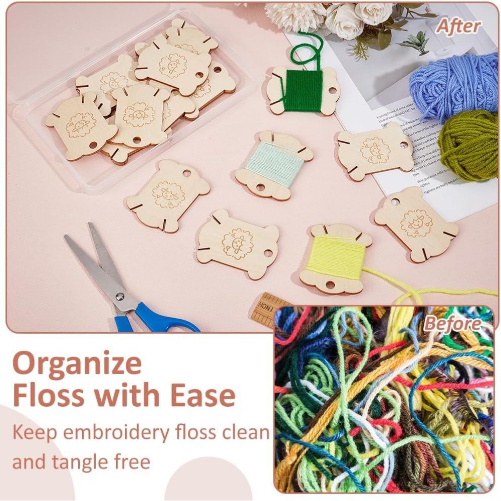 20Pcs Wooden Thread Winding Bo - огляд і ціна Embroidery Craft