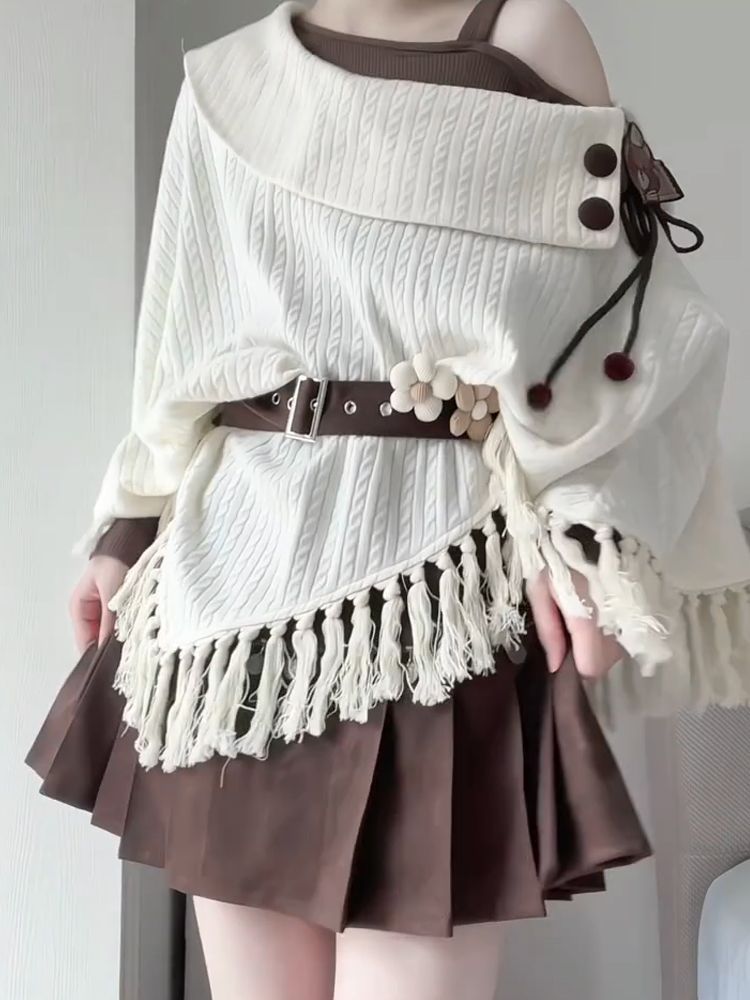 Japanese Vintage Mori Kei 2pcs - огляд і ціна Tassel Fringe Trim
