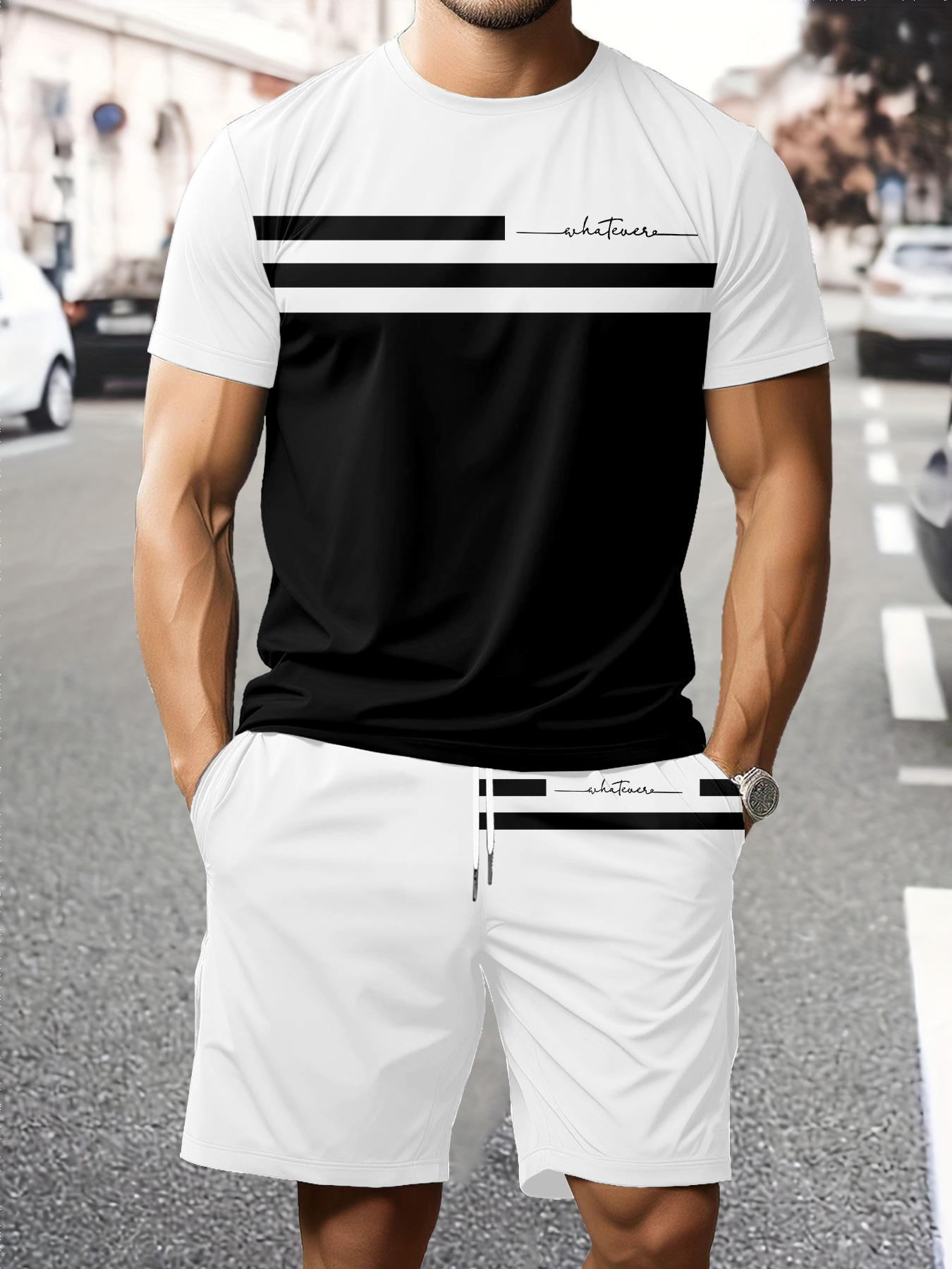Summer Men's Short-Sleeved Sho - огляд і ціна Embellish Knit