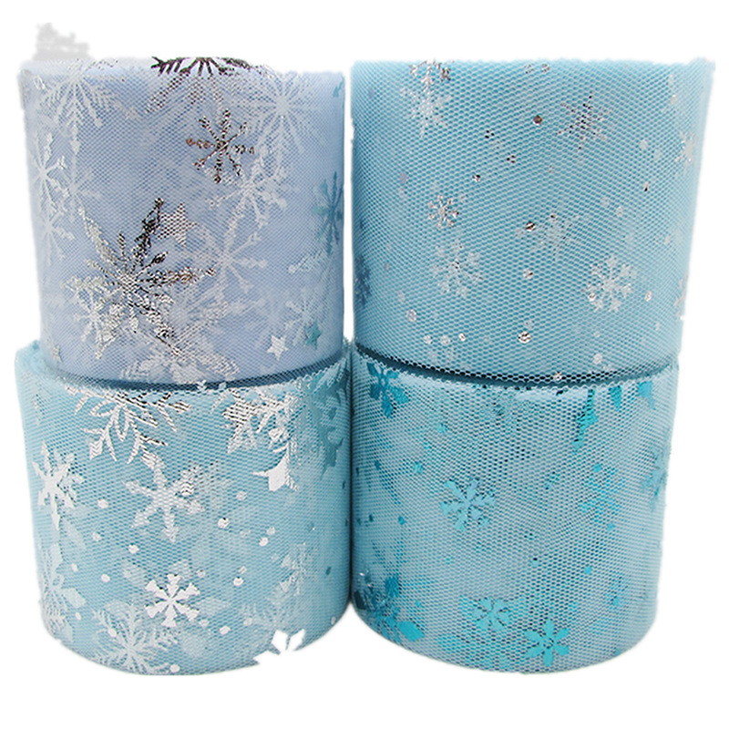 6cm*25yds Organza snow flower  - огляд і ціна Organza Ribbon Spool