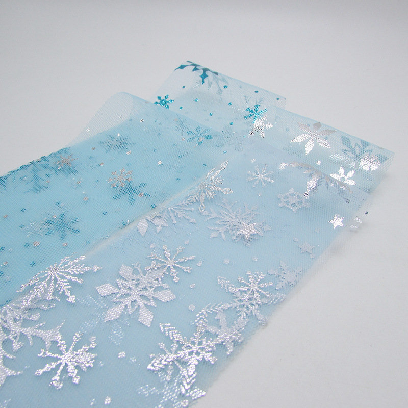 6cm*25yds Organza snow flower  - огляд і ціна Organza Ribbon Spool