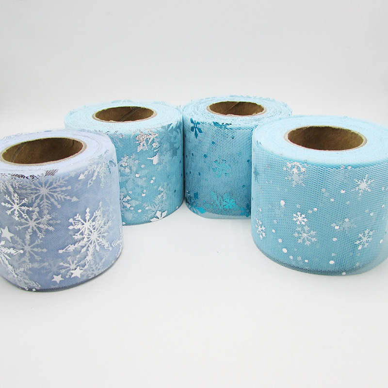 6cm*25yds Organza snow flower  - огляд і ціна Organza Ribbon Spool