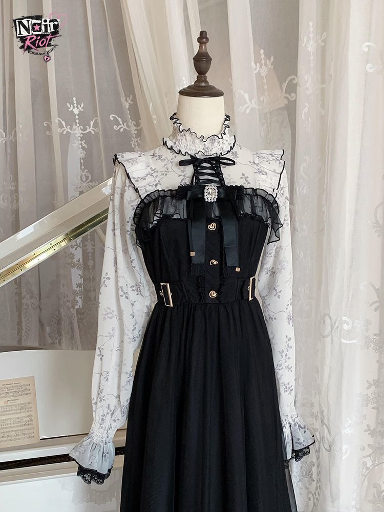French Vintage Lolita Dress Wo - огляд і ціна Elastic Lace Trim