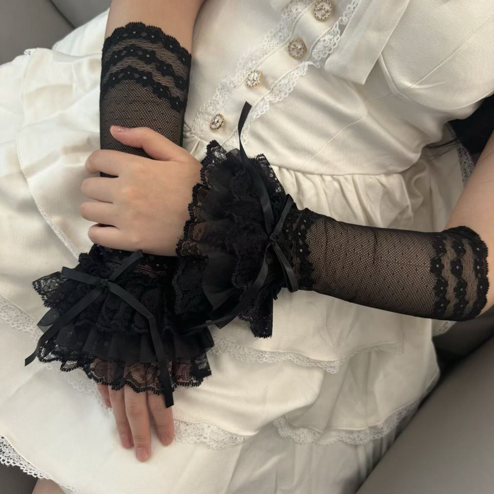 Hollow Out Lace Fingerless Glo - огляд і ціна Elastic Lace Trim
