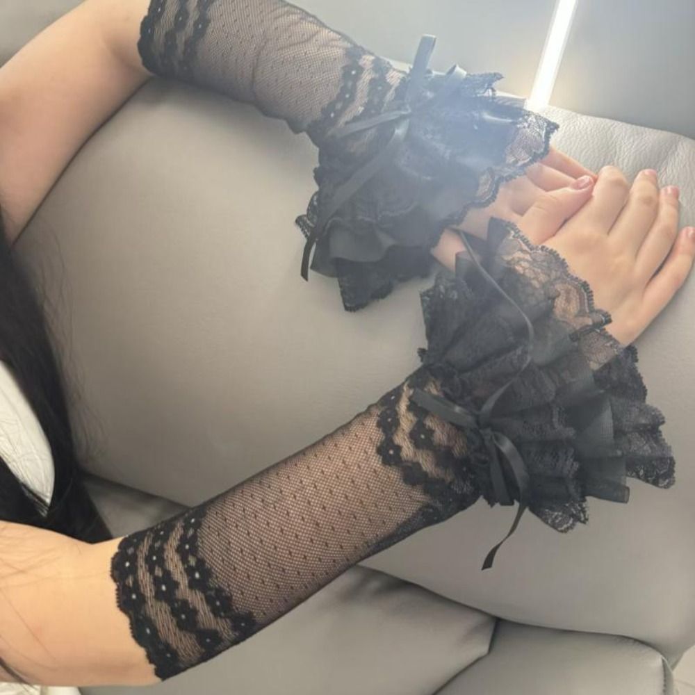 Hollow Out Lace Fingerless Glo - огляд і ціна Elastic Lace Trim
