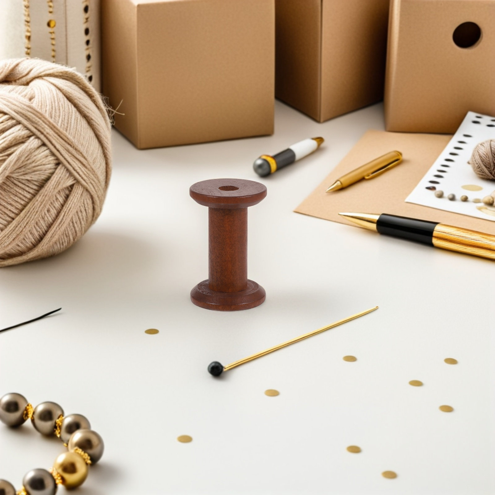 5Pcs Wooden Spools for Thread  - огляд і ціна Embroidery Craft